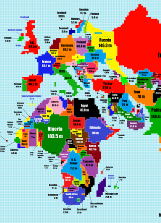 Illustration for article titled What The World Would Look Like If Countries Were Scaled By Population